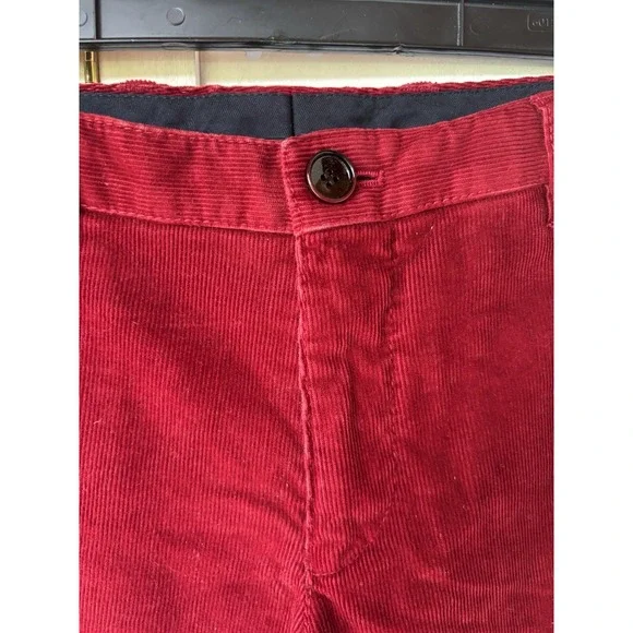 Hugo Boss Women's 30R Red Corduroy Pants Straight Leg Cotton Stretch - Picture 4 of 6